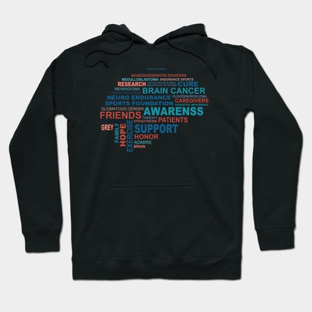 Brain Cancer Awareness Hoodie by Neuro Endurance Sports Foundation